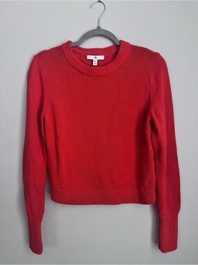 Banana Republic Red Crewneck Sweater 80% Cotton 20% Silk